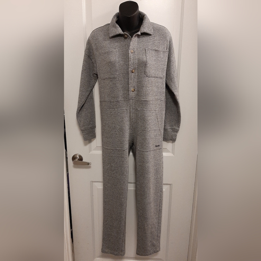 RootsKids Pajamas Kids Extra Large Gray Jumpsuit One Piece PJs Youth